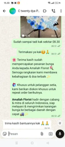 Testimonial Standing Flower singaraja